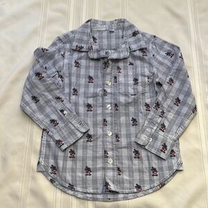 Baby Gap Sz 5 years Mickey Mouse button down like new condition bundle2save
